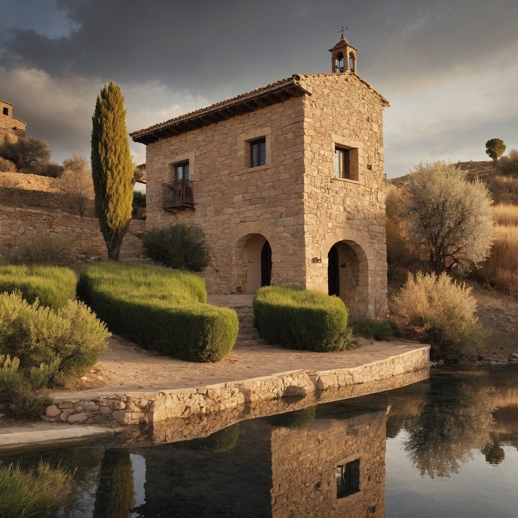 Casa rural rodeada de verde