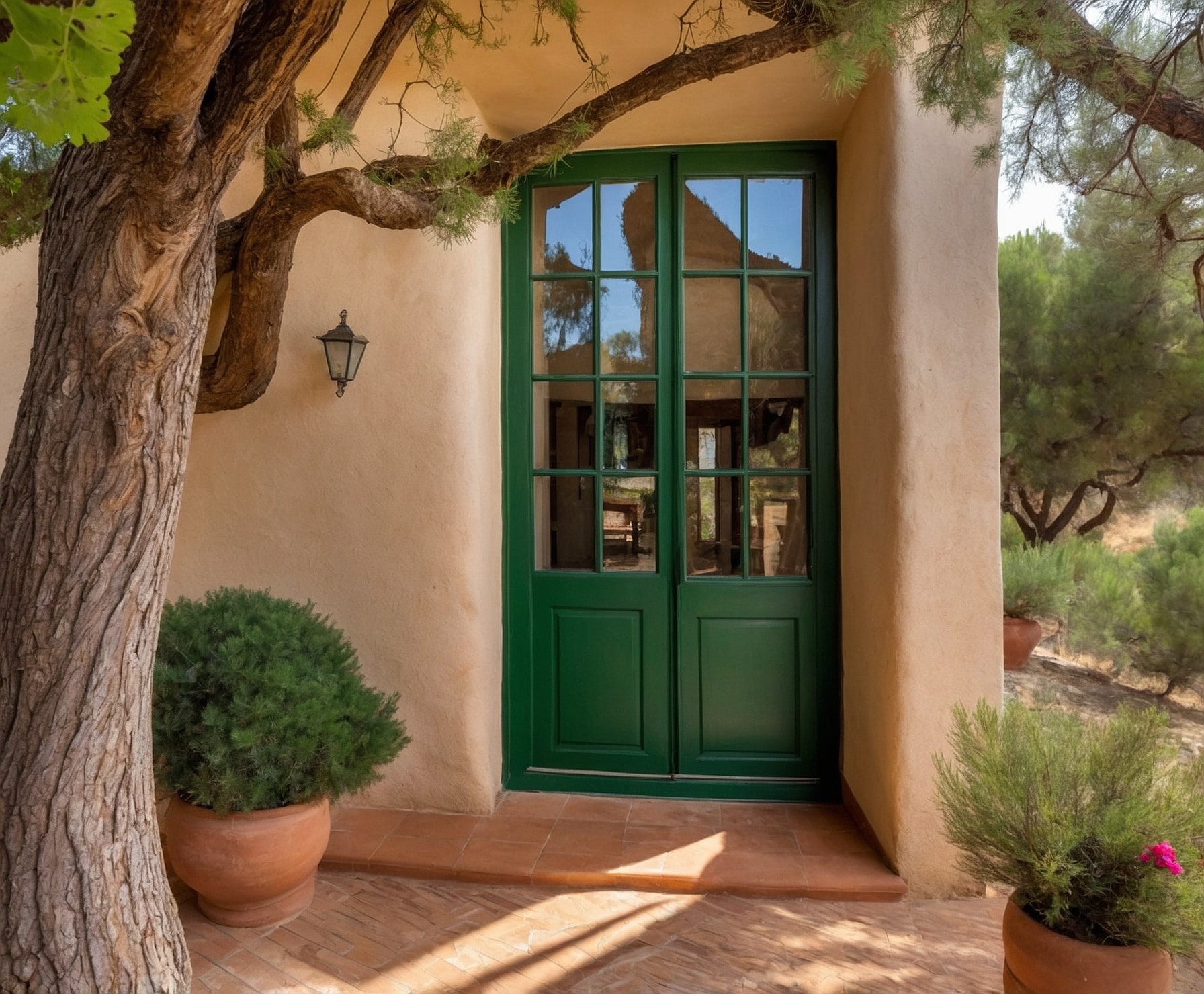 Oasis natural en Toledo con casa rural rodeada de vegetación